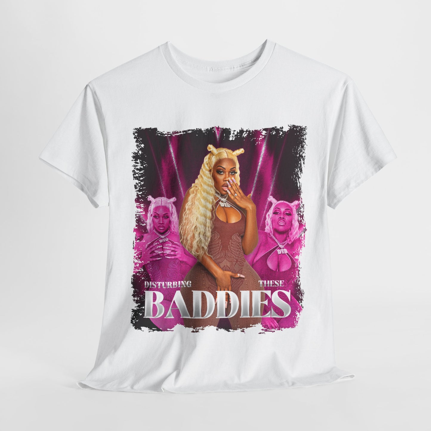 Disturbing These Baddies Pink Graphic Tee