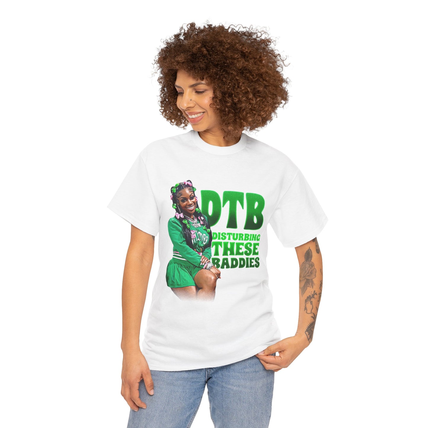 Disturbing These Baddies Green Graphic Tee