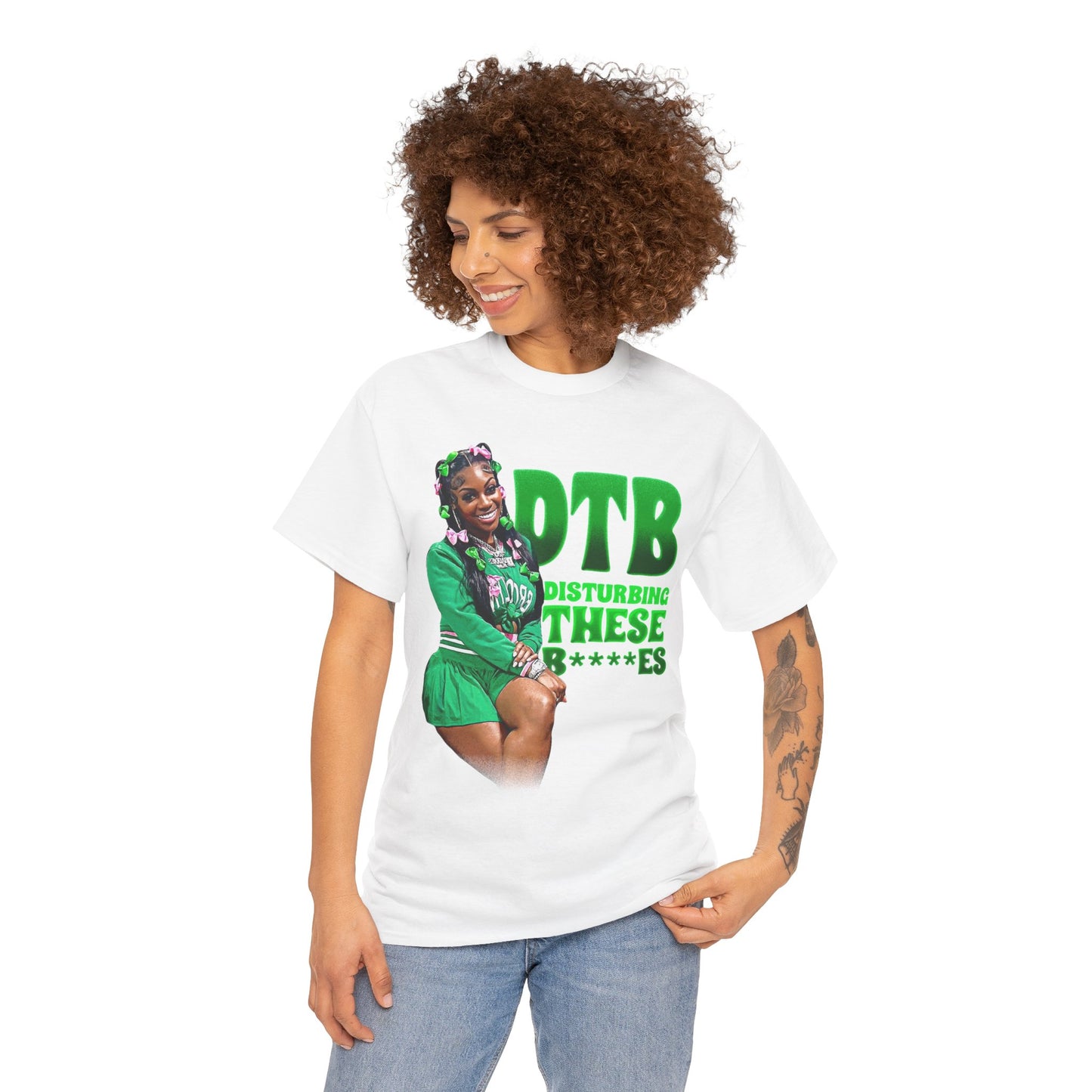 Disturbing These B**** Green Graphic Tee