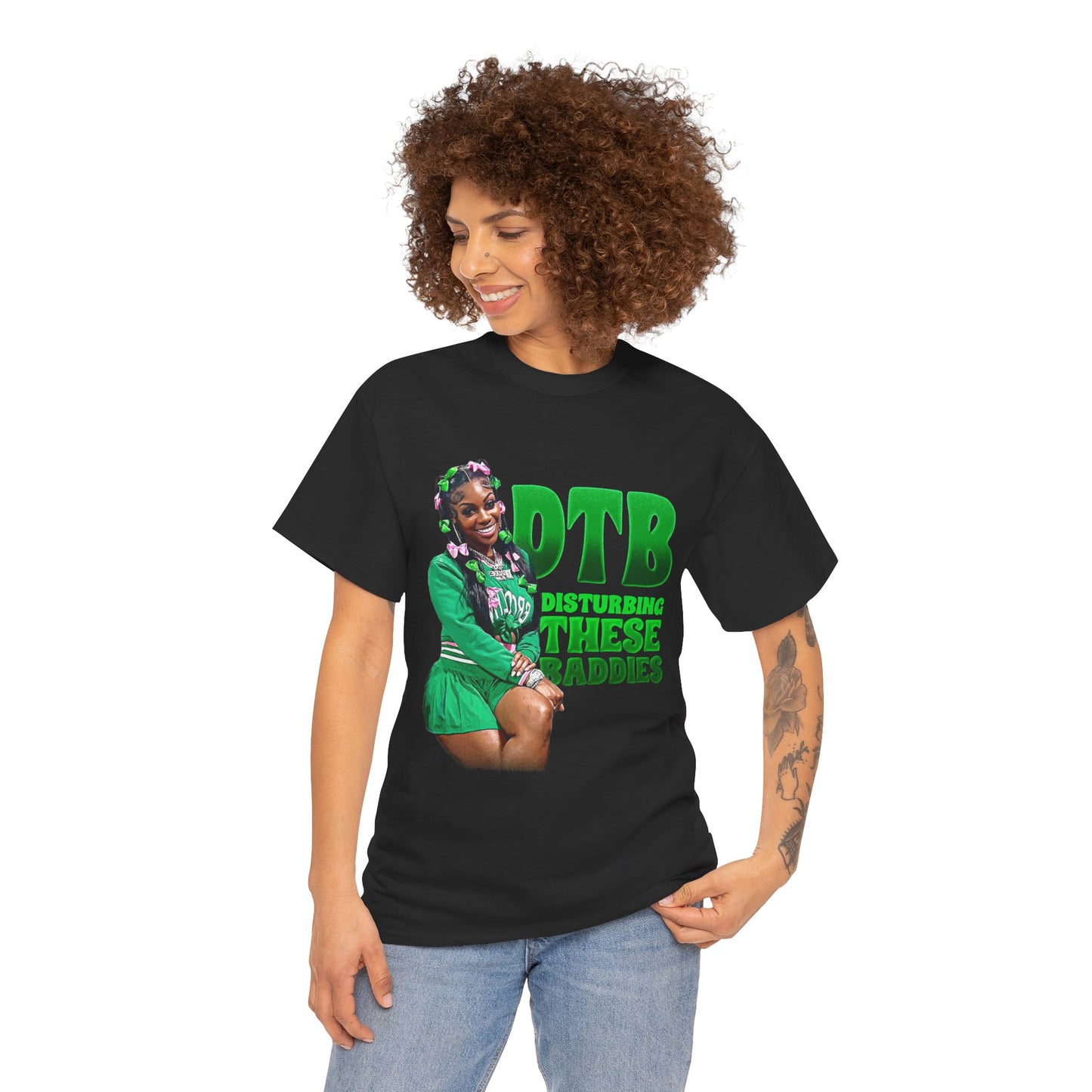 Disturbing These Baddies Green Graphic Tee